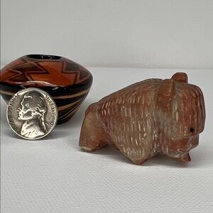 Handcrafted Stone Buffalo Figurine